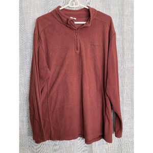 Men's Columbia Fleece Pullover XXL Burnt‎ Orange